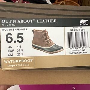 Sorel Women's Elk and Black Waterproof Leather Boots